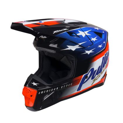 Casque cross Pull-in MASTER GRAPHIC USA 2027 - Blanc Ref : PUL0708 