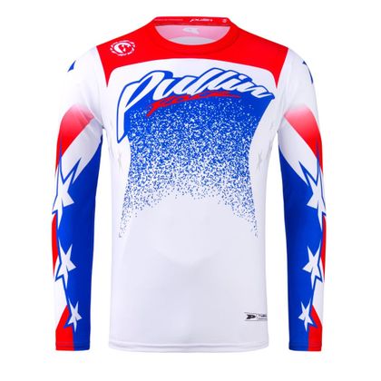 Camisola de motocross Pull-in MASTER USA 2027 - Branco / Azul Ref.: PUL0719 