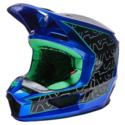 Fox V1 PERIL - BLUE 2022 Cross-Helm