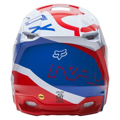 Casco de motocross Fox V1 SKEW - WHITE RED BLUE 2022