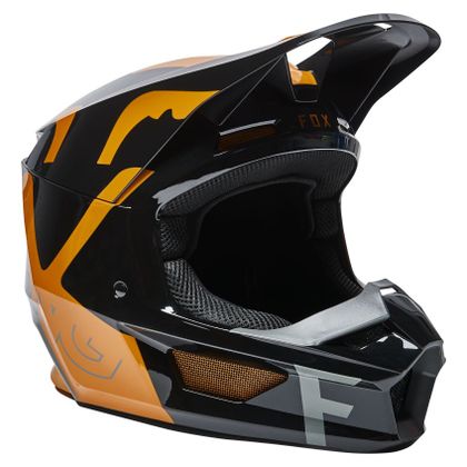 Casco de motocross Fox V1 SKEW - BLACK GOLD 2023 Ref : FX3234 