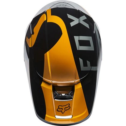 Casco de motocross Fox V1 SKEW - BLACK GOLD 2023