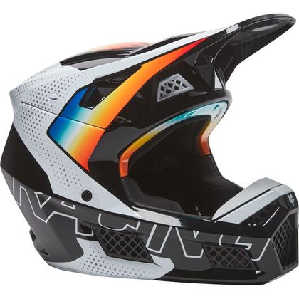 Casco de motocross Fox V3 RS RELM - BLACK WHITE 2023 Ref : FX3215 