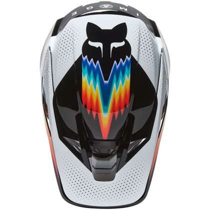 Casco de motocross Fox V3 RS RELM - BLACK WHITE 2023