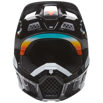 Casco de motocross Fox V3 RS RELM - BLACK WHITE 2023