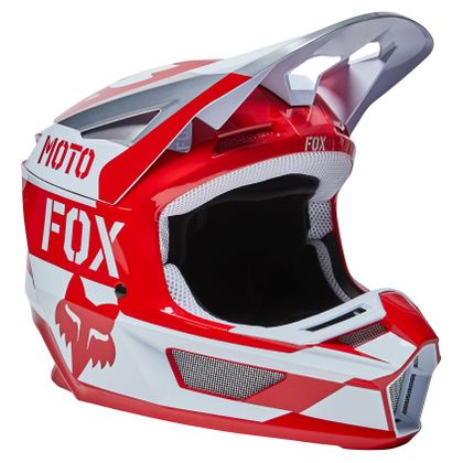 Cromático Impresión rompecabezas Casco de motocross Fox V2 NOBYL - FLAME RED - Cascos Motocross -  Motoblouz.es