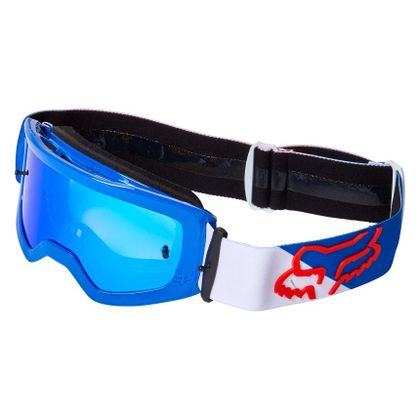 Masque cross Fox YOUTH MAIN SKEW - WHITE RED BLUE Ref : FX3423 / 28065-574-OS 