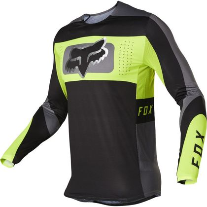 Camiseta de motocross Fox FLEXAIR MIRER - BLACK YELLOW 2023 - Negro / Amarillo Ref : FX3306 