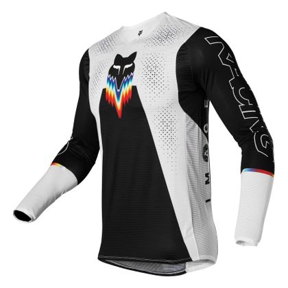Camiseta de motocross Fox FLEXAIR RELM - BLACK WHITE 2023 - Negro / Blanco Ref : FX3312 