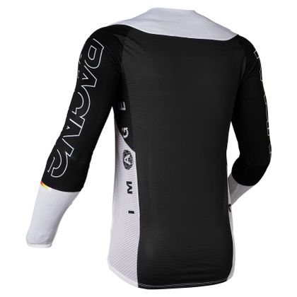 Camiseta de motocross Fox FLEXAIR RELM - BLACK WHITE 2023 - Negro / Blanco