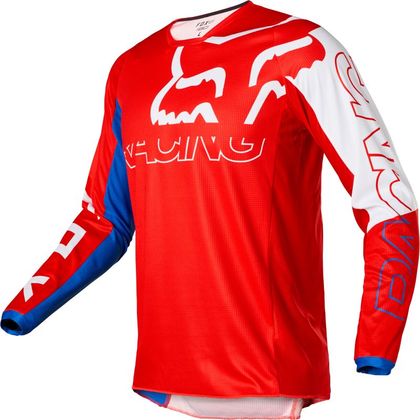Camiseta de motocross Fox 180 SKEW - WHITE RED BLUE 2023 Ref : FX3352 