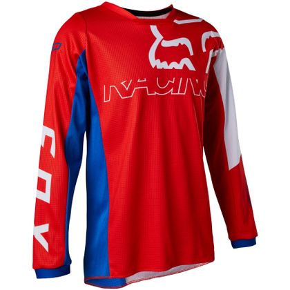 Maillot cross Fox YOUTH 180 SKEW - WHITE RED BLUE Ref : FX3448 