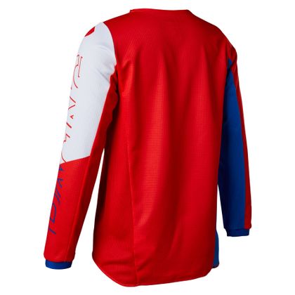 Camiseta de motocross Fox YOUTH 180 SKEW - WHITE RED BLUE