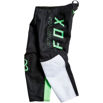 Pantaloni da cross Fox KIDS 180 SKEW - BLACK GREEN - Nero / Verde