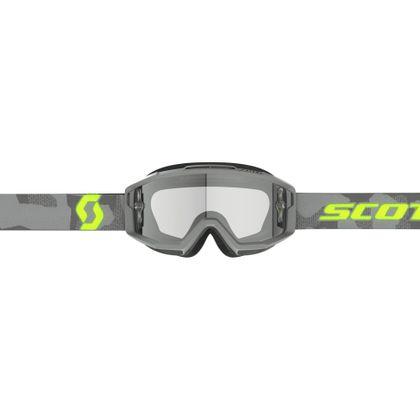 Gafas de motocross Scott Split OTG - light grey/neon yellow clear works 2024 - Gris / Amarillo