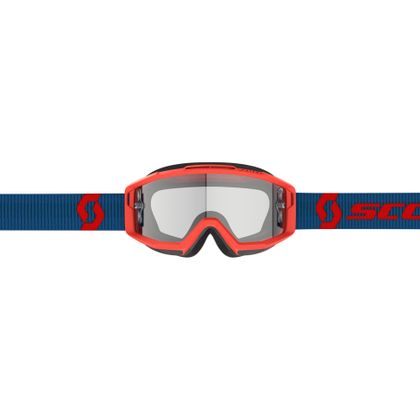 Gafas de motocross Scott Split OTG - dark blue/neon red clear works 2024 - Azul / Rojo