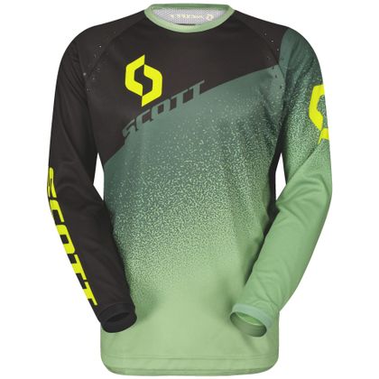 Camiseta de motocross Scott 350 DIRT EVO 2023 - Negro / Verde Ref : SCO1322 