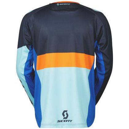 Camiseta de motocross Scott 350 RACE EVO - BLEU/BLANC 2023 - Azul / Naranja