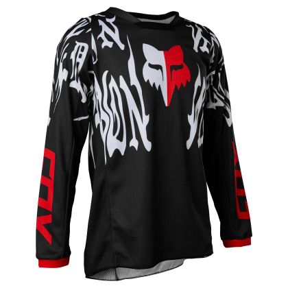 Camiseta de motocross Fox YOUTH 180 PERIL - BLACK RED Ref : FX3452 