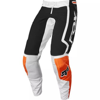 Pantalón de motocross Fox 360 DVIDE BLACK WHITE ORANGE 2023 - Negro / Blanco