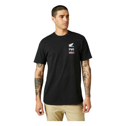 T-Shirt manches courtes Fox HONDA WING PREMIUM - Noir Ref : FX3666 