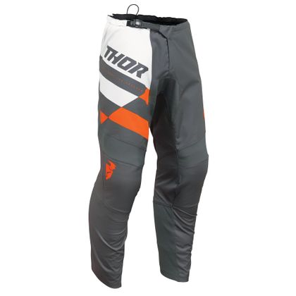 Pantalón de motocross Thor SECTOR CHECKER 2023 - Gris / Naranja Ref : TO2981 