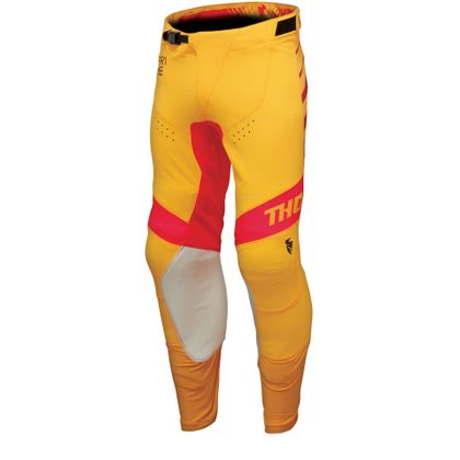 Pantalón de motocross Thor PRIME ANALOG 2023 - Amarillo / Rojo Ref : TO2998 