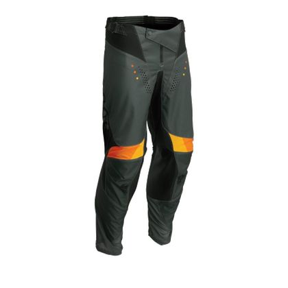 Pantalón de motocross Thor PULSE REACT ARMY BLACK 2022 - Verde / Negro Ref : TO2804 