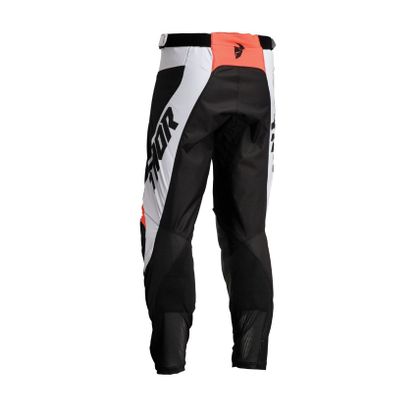 Pantalón de motocross Thor PULSE REACT WHITE BLACK 2022 - Blanco / Negro