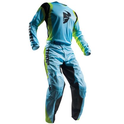 Pantalón de motocross Thor PULSE AIR PROFILE POWDER BLUE/LIME  2018