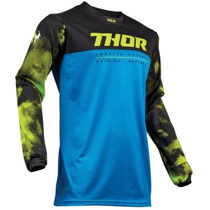Maillot cross Thor PULSE AIR ACID ELECTRIC BLUE BLACK ENFANT Ref : TO2160 