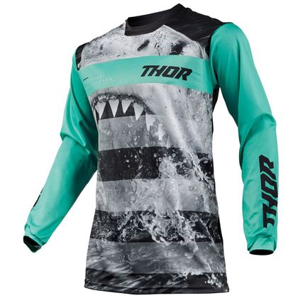 Camiseta de motocross Thor PULSE SAVAGE JAWS MINT BLACK 2019