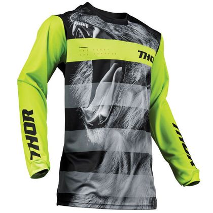 Camiseta de motocross Thor PULSE SAVAGE BIG KAT BLACK LIME 2019 Ref : TO2093 