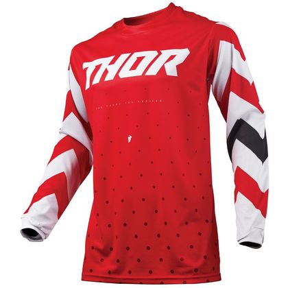 Camiseta de motocross Thor PULSE STUNNER RED WHITE 2019