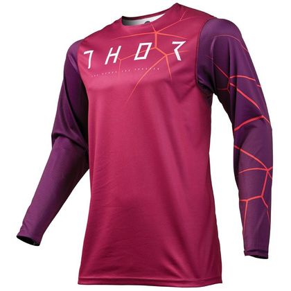 Camiseta de motocross Thor PRIME PRO INFECTION MAROON RED ORANGE 2019