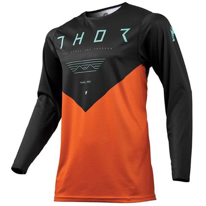 Camiseta de motocross Thor PRIME PRO JET BLACK RED ORANGE 2019