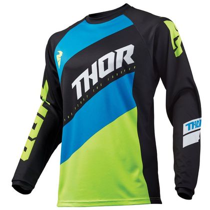 Camiseta de motocross Thor SECTOR BLACK ACID NIÑO