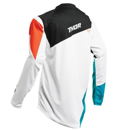 Camiseta de motocross Thor SECTOR - BLADE - WHITE AQUA 2020