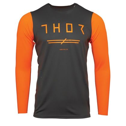 Camiseta de motocross Thor PRIME PRO - UNRIVALED - CHARCOAL FLUO ORANGE 2021 Ref : TO2504 