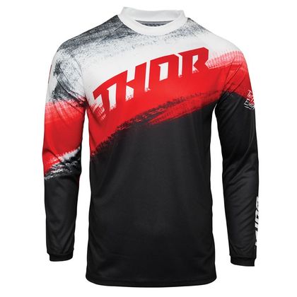 Camiseta de motocross Thor YOUTH SECTOR - VAPOR - BLACK RED Ref : TO2568 