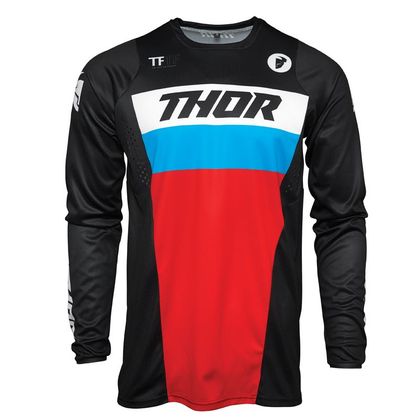 Camiseta de motocross Thor YOUTH PULSE - BLACK BLUE RED Ref : TO2548 