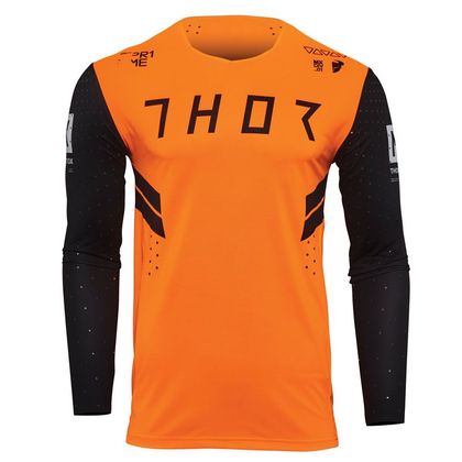 Camiseta de motocross Thor PRIME HERO BLACK FLUO ORANGE 2022 Ref : TO2651 