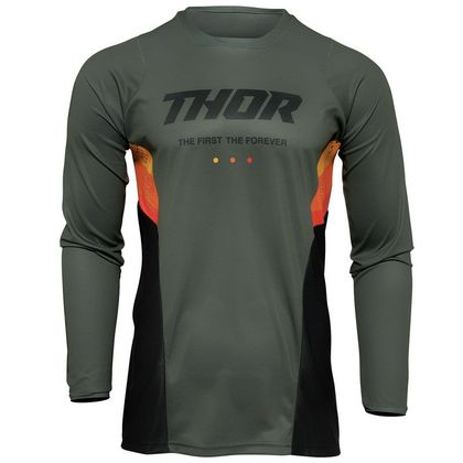 Camiseta de motocross Thor PULSE REACT ARMY BLACK 2022 Ref : TO2670 