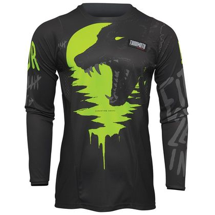 Camiseta de motocross Thor PULSE COUNTING SHEEP CHARCOAL ACID ENFANT - Gris / Amarillo Ref : TO2708 