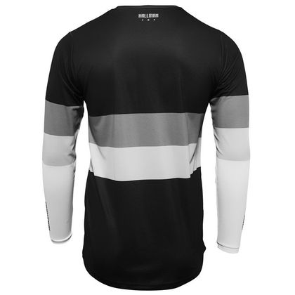 Camiseta de motocross Thor HALLMAN DIFFER DRAFT BLACK WHITE 2023 - Negro