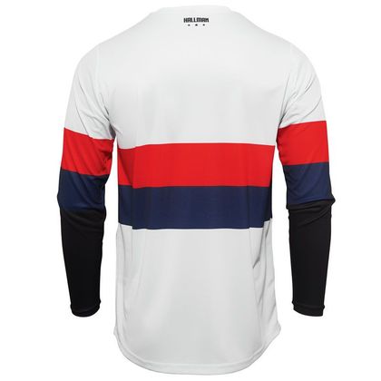 Camiseta de motocross Thor HALLMAN DIFFER DRAFT WHITE RED NAVY 2023 - Blanco