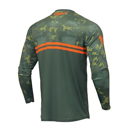 Camiseta de motocross Thor SECTOR DIGI 2023 - Verde / Blanco