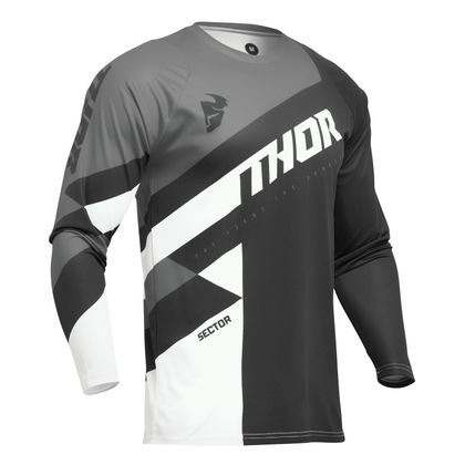 Camiseta de motocross Thor SECTOR CHECKER 2023 - Negro / Gris Ref : TO2957 