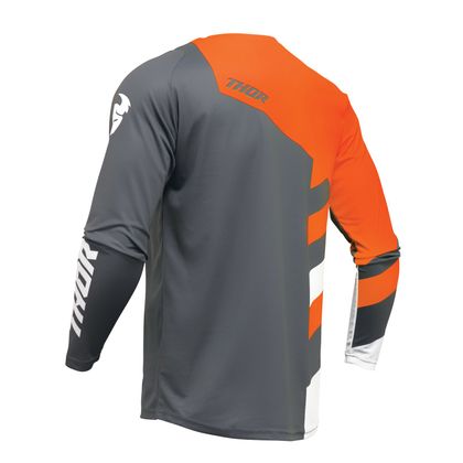 Camiseta de motocross Thor SECTOR CHECKER 2023 - Gris / Naranja