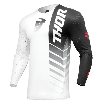 Camiseta de motocross Thor PRIME - ANALOG 2023 - Negro / Blanco Ref : TO2953 